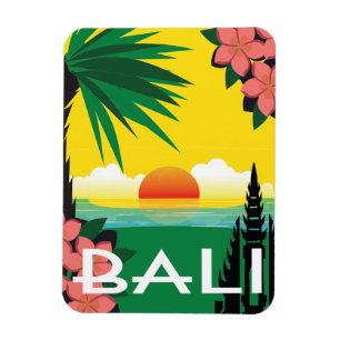 Bali-Reise im Vintage-Stil Magnet