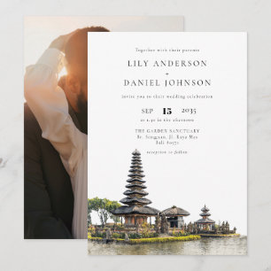 Bali Reiseziel Foto-Hochzeit Einladung