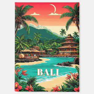 Bali-Reisterrassen Sonnenuntergang Tropische Insel Magnet