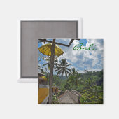Bali Rice Fields Magnet (Vorderseite/Rückseite)