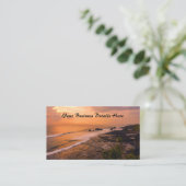 Bali Sea Wave Sunset Beach Shore Insel Visitenkarte (Stehend Vorderseite)