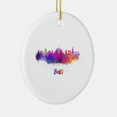 Bali-Skyline in Aquarellfarbe Keramikornament (Rechts)