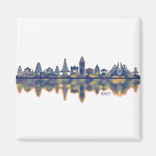 Bali Skyline Magnet (Vorne)