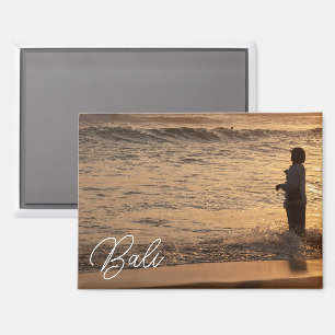 Bali-Sonnenuntergang-Fischer-Kühlschrankmagnet Magnet