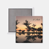 Bali Sonnenuntergang Magnet (Vorderseite/Rückseite)