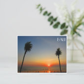 Bali-Sonnenuntergang Postkarte (Stehend Vorderseite)