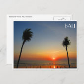 Bali-Sonnenuntergang Postkarte (Vorne/Hinten)