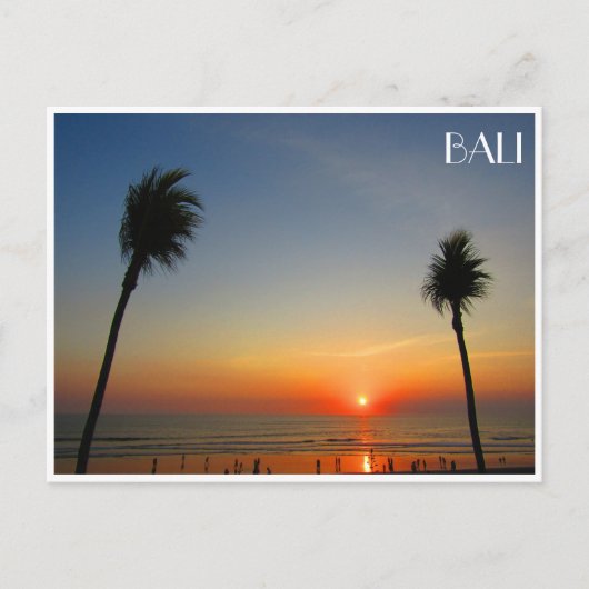 Bali-Sonnenuntergang Postkarte (Vorderseite)