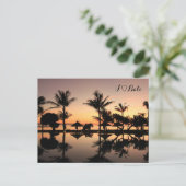 Bali Sonnenuntergang Postkarte (Stehend Vorderseite)