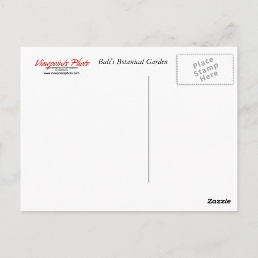 Bali Statue Postcard Postkarte (Rückseite)