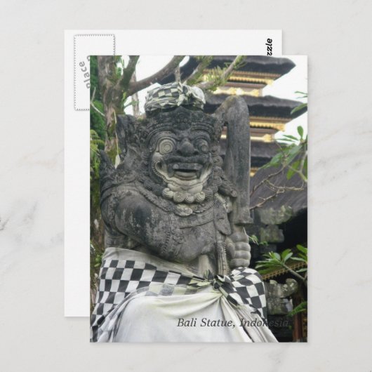 Bali Statue Postcard Postkarte (Vorne/Hinten)
