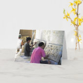 Bali Stone Cutters Blank Karte (Gelbe Blume)