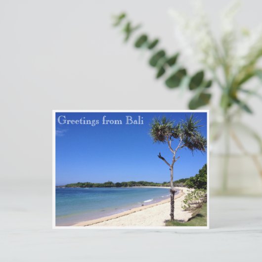 Bali Strand Postkarte (Stehend Vorderseite)