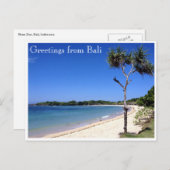 Bali Strand Postkarte (Vorne/Hinten)