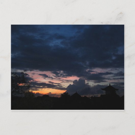 Bali Sunrise Postcard Postkarte (Vorderseite)