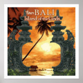 Bali Sunset Art Deco Poster (Vorne)