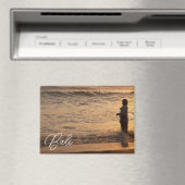 Bali Sunset Fisherman Fridge Magnet (In Situ (Geschirrspüler))