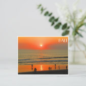 Bali Sunset Seminyak Postkarte (Stehend Vorderseite)