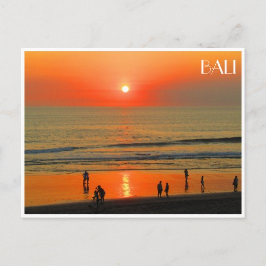 Bali Sunset Seminyak Postkarte (Vorderseite)