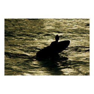 Bali-Surf-Goldene-Stunde-Strandposter Poster