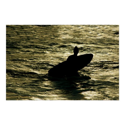 Bali-Surf-Goldene-Stunde-Strandposter Poster (Vorderseite)