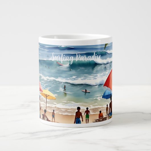 Bali, Surfparadies Jumbo-Tasse (Vorderseite)
