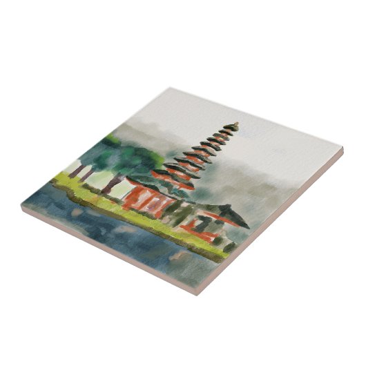 Bali Template Loose Aquarellmalerei Fliese (Seite)