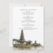 Bali Temple Destination All In One Wedding Einladung (Rückseite)