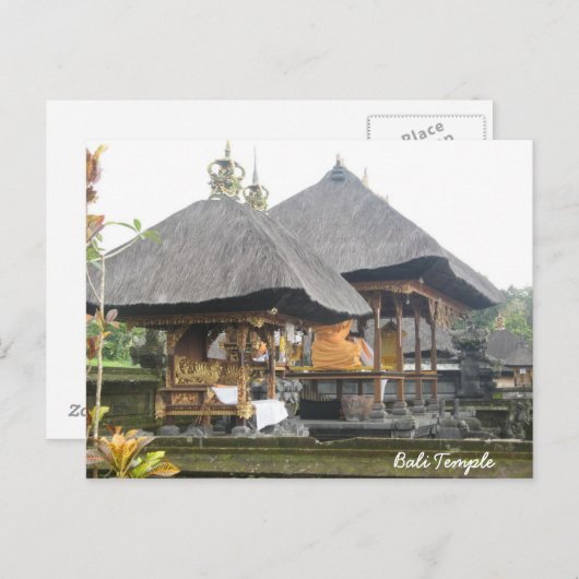Bali Temple Postkarte (Vorne/Hinten)