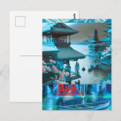 Bali Travel Postcard Art, Bali Skyline, Bali Indon Postkarte (Vorne/Hinten)
