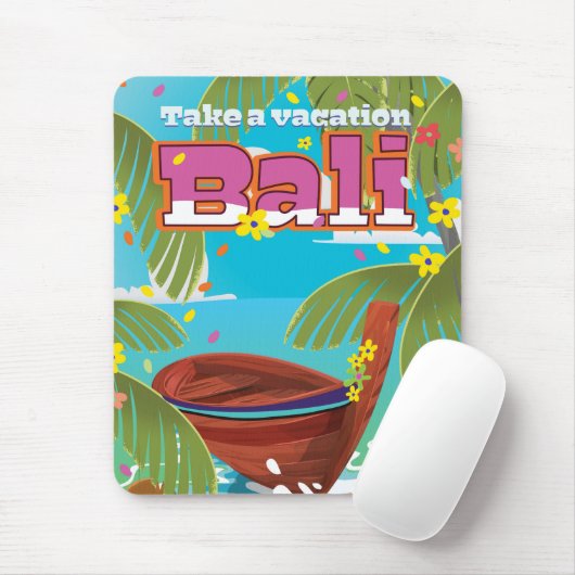 Bali Travel Poster. Mousepad (Mit Mouse)