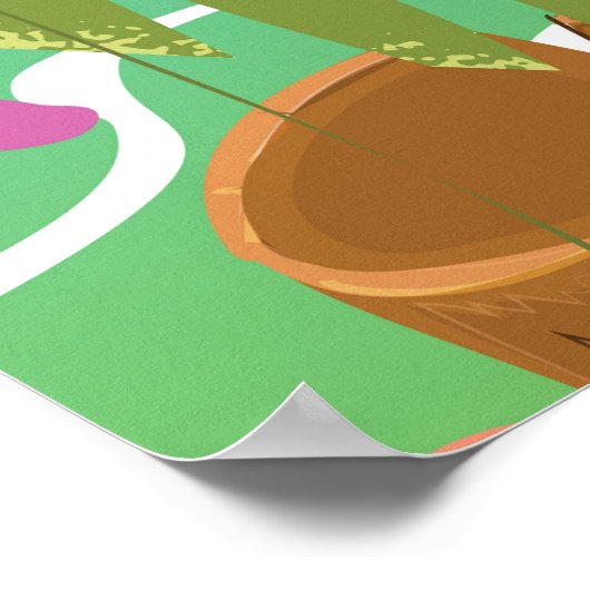 Bali Travel Poster. Poster (Ecke)