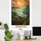 Bali Travel Poster, Seminyak Travel Poster (Heimbüro)