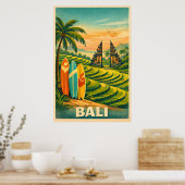 Bali-Tropen-Retro-Reise Poster (Küche)