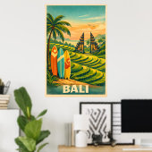 Bali-Tropen-Retro-Reise Poster (Heimbüro)