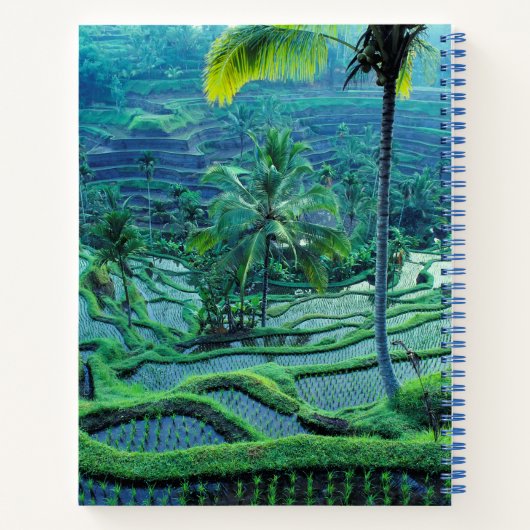 Bali | Übersicht über Reisterrassen Notizblock (Rückseite)