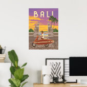 Bali Vintage Reiseposter Poster (Heimbüro)