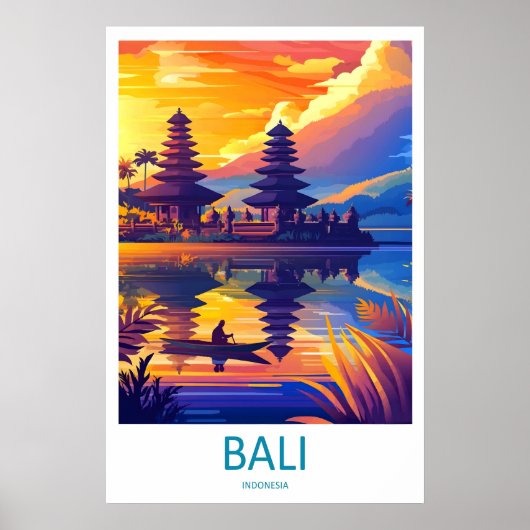 Bali Vintage-Reiseposter Ski Nationalpark Poster (Vorne)