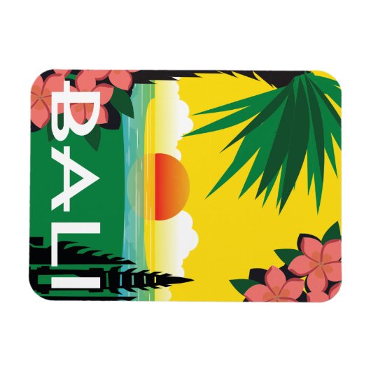 Bali Vintage-Stil Magnet (Horizontal)