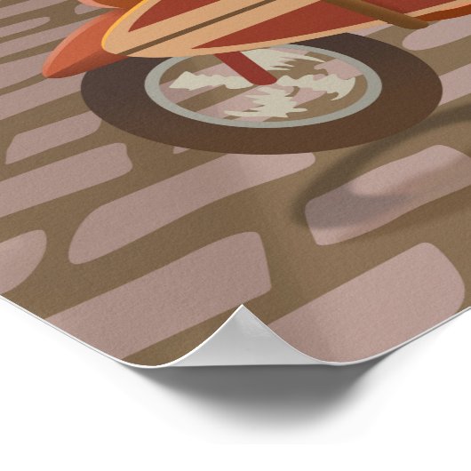 Bali Vintage Travel Poster (Ecke)