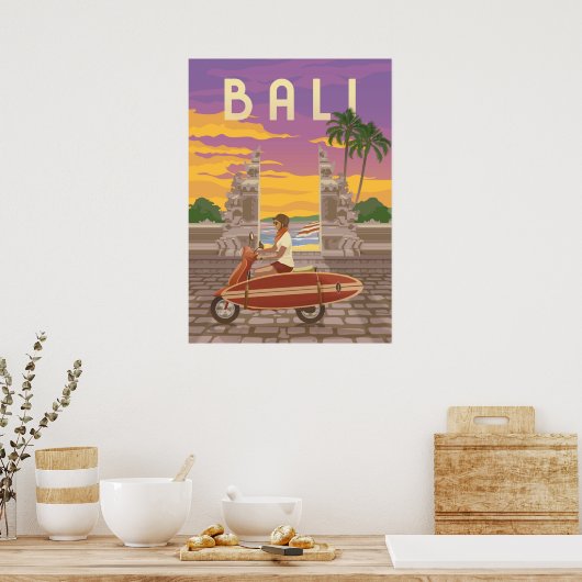 Bali Vintage Travel Poster (Küche)
