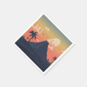Bali Vulkan Mountain Scene Designer Serviette (Ecke)