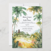Bali Wedding Invite Tropical Einladung (Vorderseite)