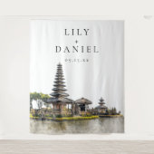Bali Wedding Photo Backdrop Wandteppich (Vorderseite)