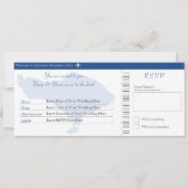 Bali Wedding RSVP Boarding Pass Einladung (Rückseite)