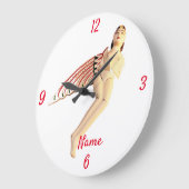 Bali Winged Goddess Thunder_Cove Große Wanduhr (Winkel)