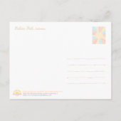 Balian Palm Beach Sunset Postcard Feiertagspostkarte (Rückseite)