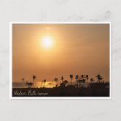 Balian Palm Beach Sunset Postcard Feiertagspostkarte (Vorderseite)