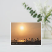 Balian Palm Beach Sunset Postcard Feiertagspostkarte (Stehend Vorderseite)