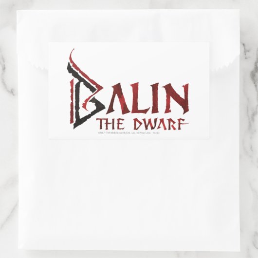Balin Name Rechteckiger Aufkleber (Tasche)
